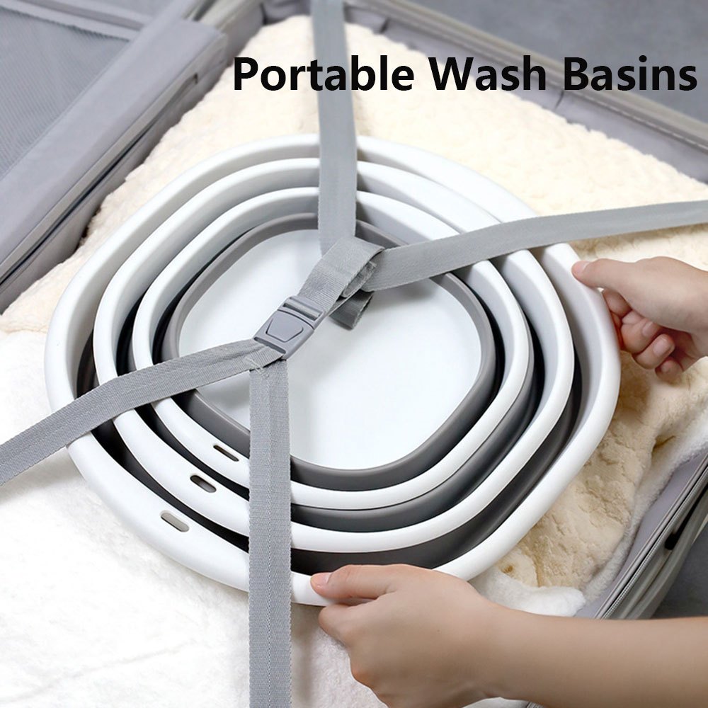 28 * 11 Plastic Folding Washbasin Portable Basin Adult Baby - Temu