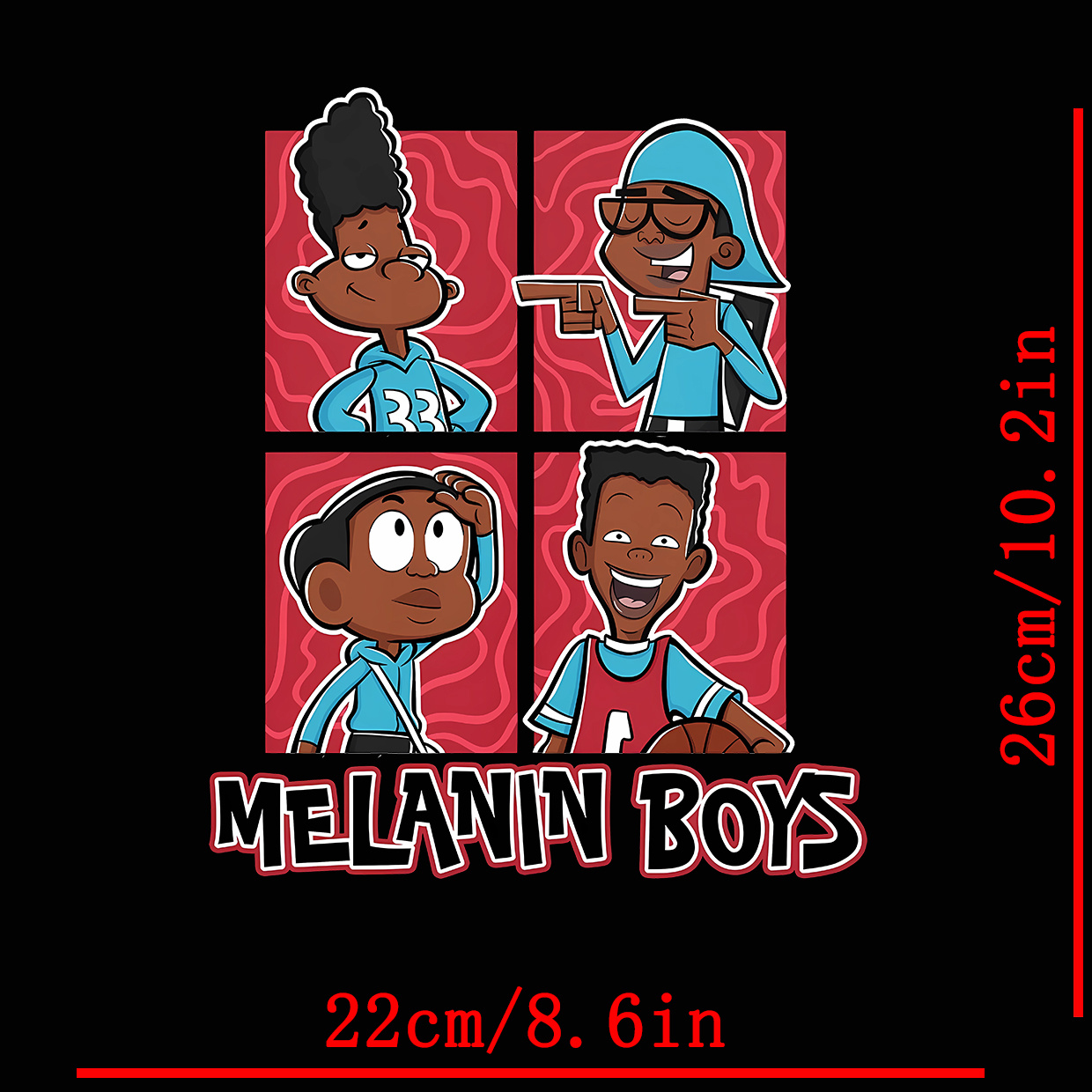 melanin boys 1pc heat transfer vinyl decal diy iron t shirts