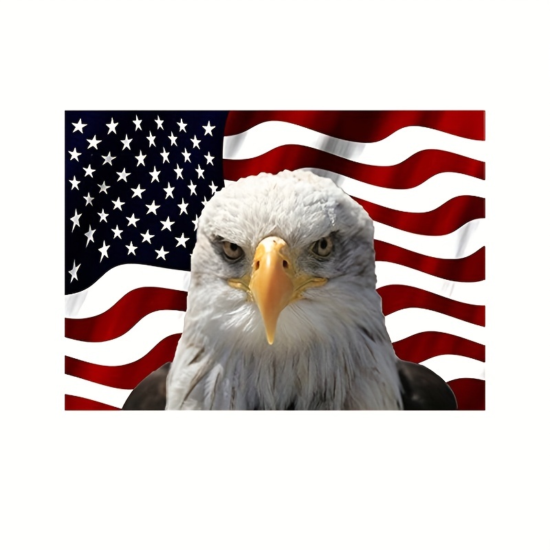 American Eagle Head Sticker Decal Bald Flag Real Car Truck USA Bumper Window