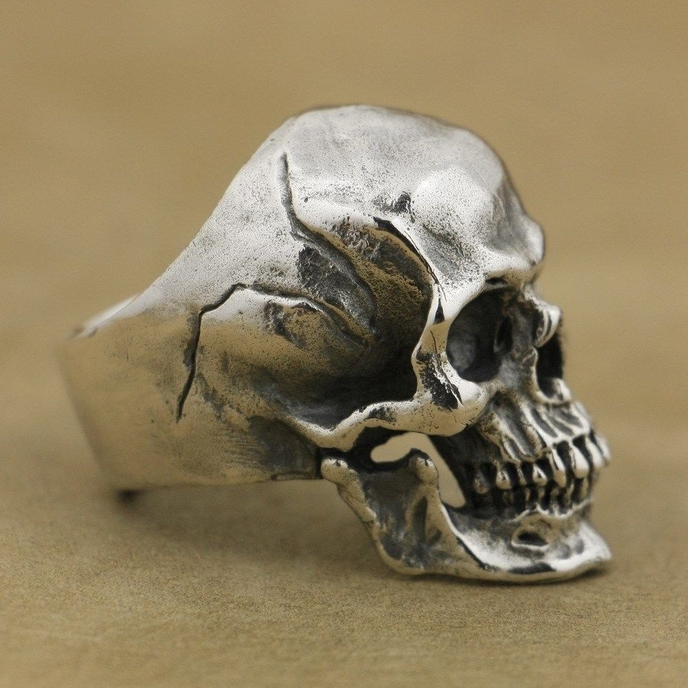 Halloween Skull Head Ring Vintage Cracked Ghost Head Ring - Temu