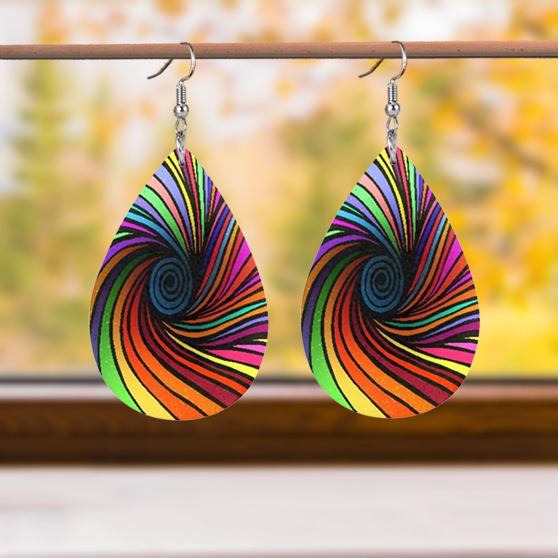 Colorful Swirls Earrings for Women, Perfect Holiday Gift