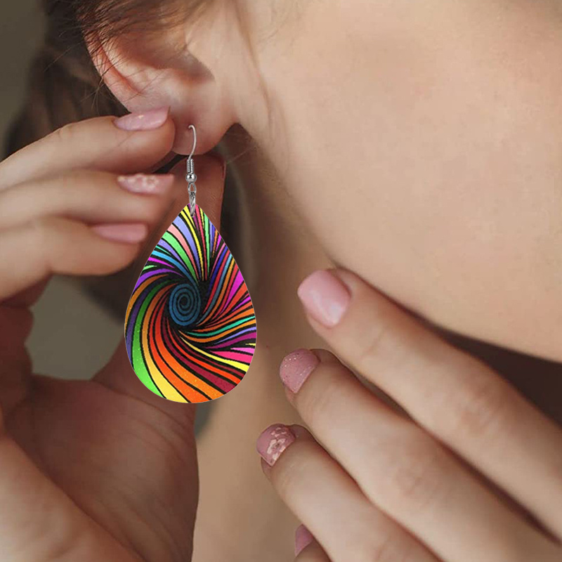 Colorful Swirls Earrings for Women, Perfect Holiday Gift