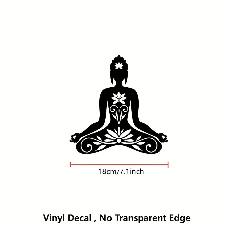 Yoga Pose Peace Zen Meditation - 5 Vinyl Sticker - For Car Laptop I-Pad -  Waterproof Decal 