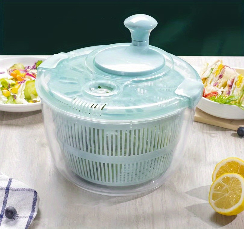 1pc Salad Spinner Dryer With Rotary Design For Fruit Vegetable