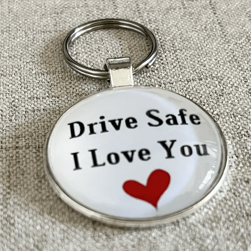 drive safe i love you glass keychain perfect anniversary valentines day gift for girlfriend wife boyfriend husband details 3