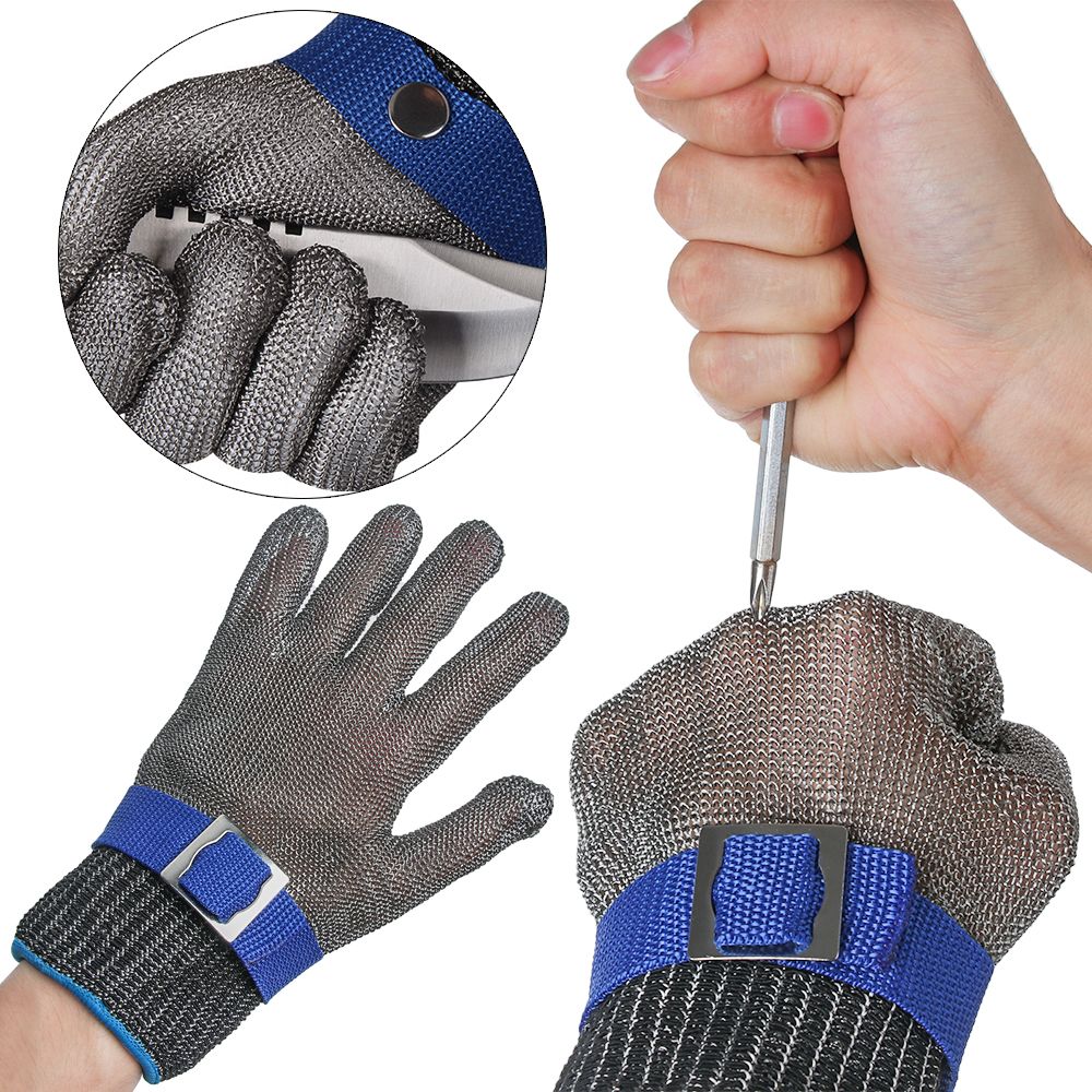 1pc Metal Gloves Cut Resistant Hand Protector Working Gloves for Labor  Gardening