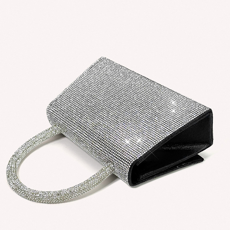 Clutch Purse Glitter Evening Bag Party Cocktail Prom Handbags for  Women,Black