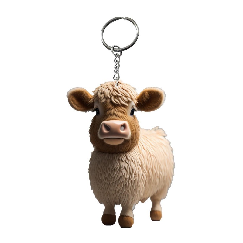 Acrylic Cartoon Highland Cattle Keychain Pendant Bag Purse Accessories For  Girls Women - Temu