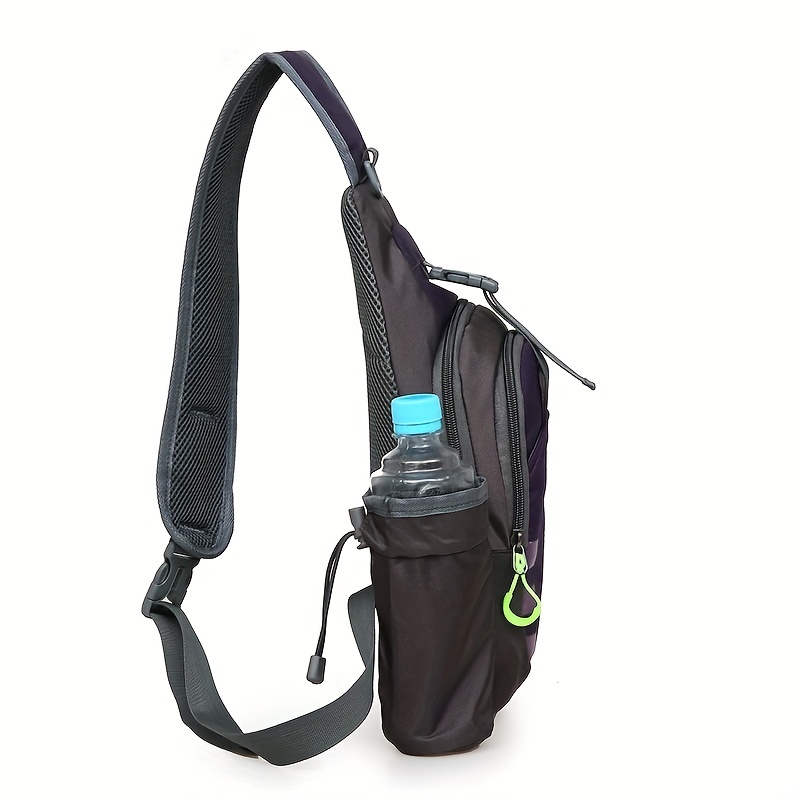 Men Chest Bag Water Bottle Holder Shoulder Bag Hiking Bag