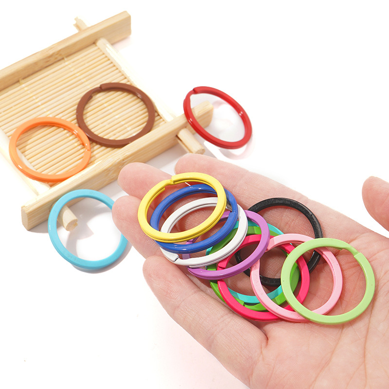 Keychain Ring Open Ring Material Kit Key Ring Iron Ring - Temu