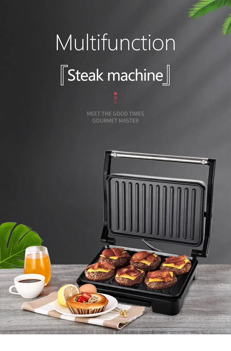 steak maker sandwich maker waffle machine heating electric biscuit bell toaster light food machine details 0