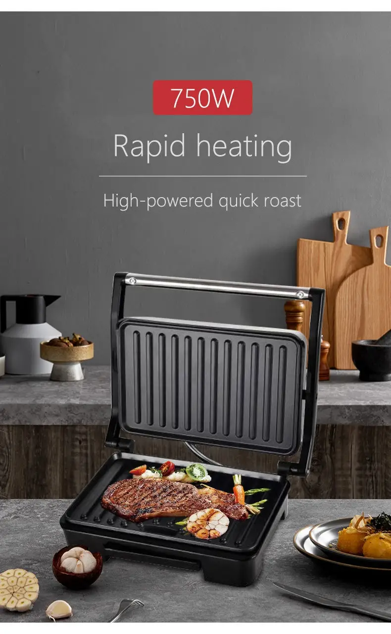 steak maker sandwich maker waffle machine heating electric biscuit bell toaster light food machine details 2