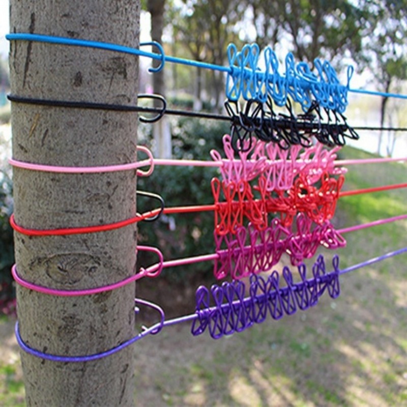 Líneas de ropa al aire libre, tendederos portátiles con pinzas para la  ropa, accesorios para tiendas de campaña, línea de lavandería Cuerda a  prueba d Macarena Línea Senderismo