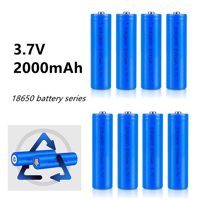 High Quality 3.7V 2000mAh Rechargeable 18650 Lithium Ion 3.7 V