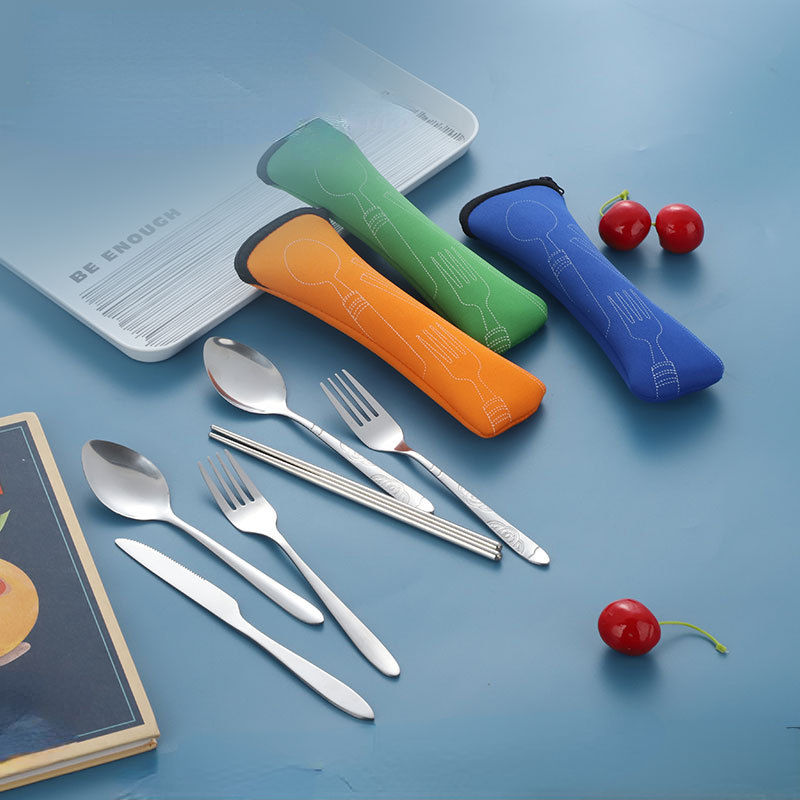 Couverts pique-nique baguettes cuillère et fourchette orange - Cuisine art  de la table - Achat & prix
