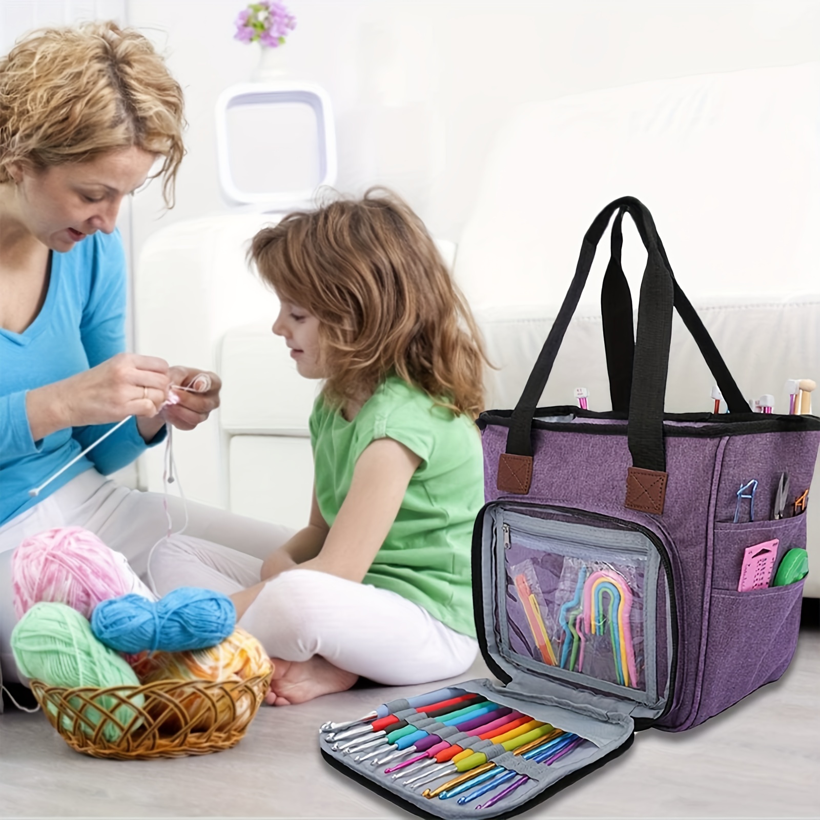 Color You Embroidery Bag Portable Embroidery Project Bag Storage Craft  Supply Organizers and Storage for Embroidery