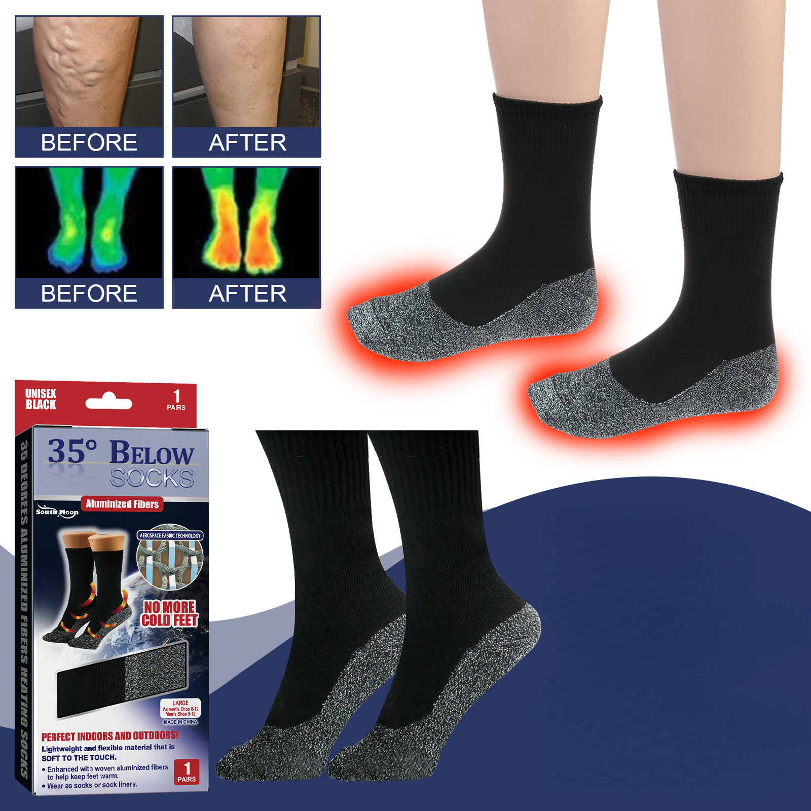  Heat Holders calcetines calientes originales de invierno para  hombres, nivel de tog 2.3, calcetines témicos de invierno 7-12 EEUU. :  Ropa, Zapatos y Joyería