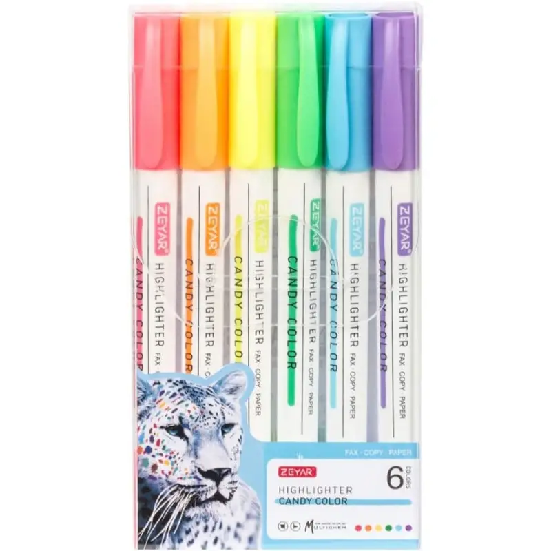 Highlighters Pastel Colors Dual Tips Marker Pen Chisel - Temu