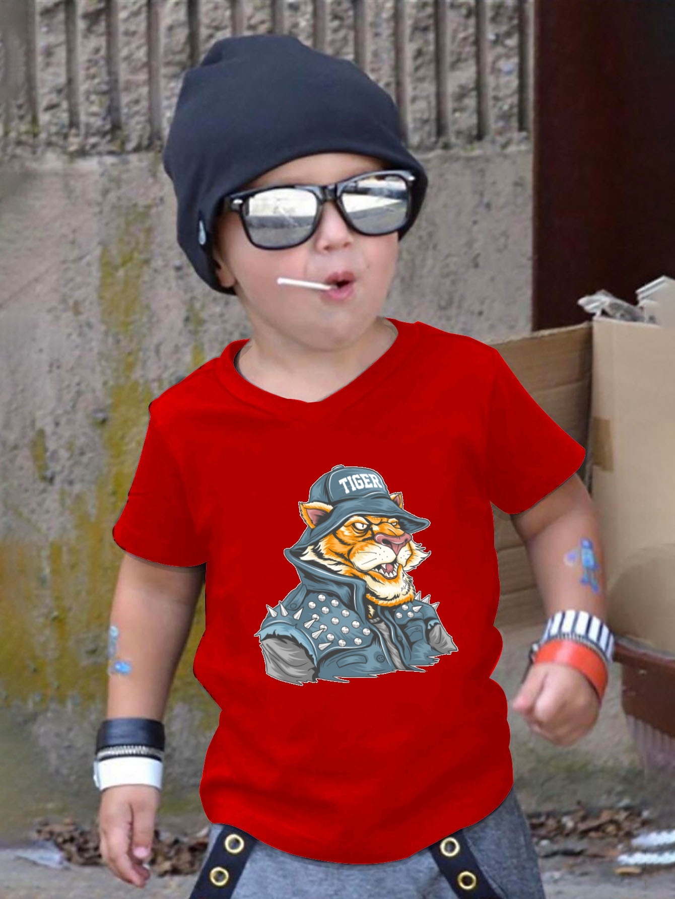 Trendy Tiger 3d Print Boys Creative T-shirt, Casual Lightweight Comfy Short  Sleeve Tee Tops, Kids Clothings For Summer - Temu United Arab Emirates