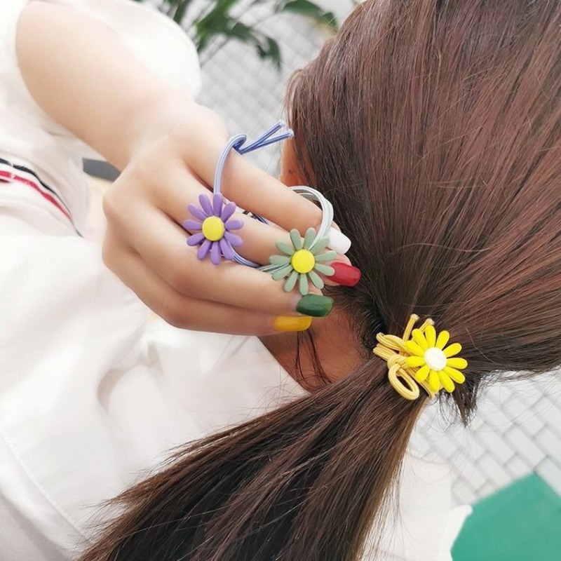 Cute Mini Hair Rope Girls High Elastic Hair Ring Cartoon Hair Accessories -  Temu