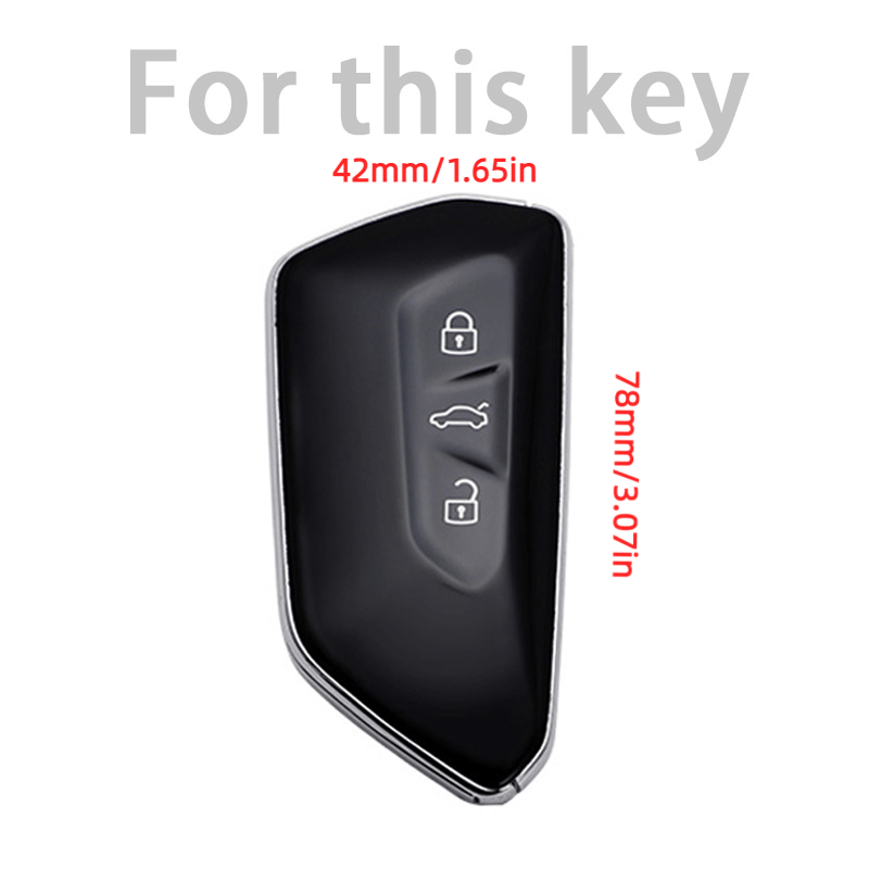 Tpu Leather Car Key Protect Case Cover Fob Golf 8 - Temu
