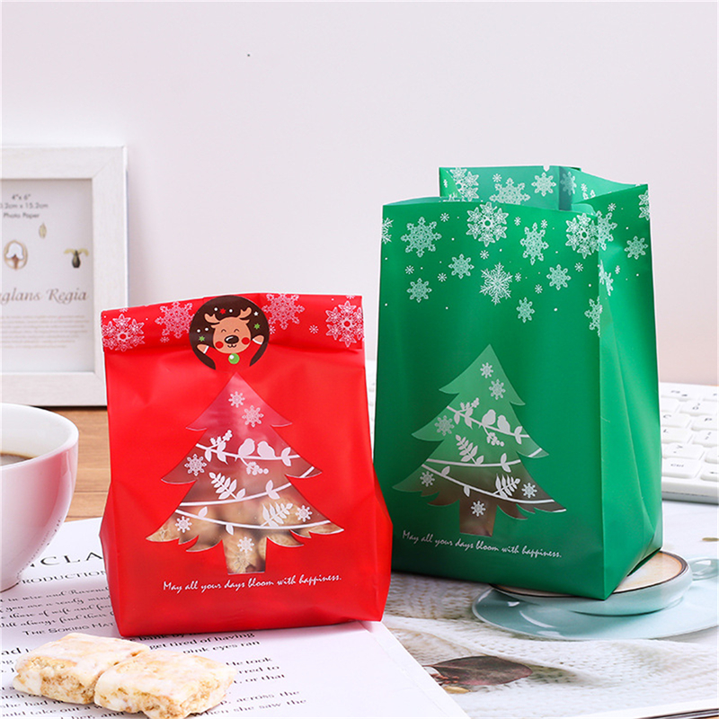 Christmas Old Man Tree Snowflake Candy Ziplock Sticky Bag - Temu