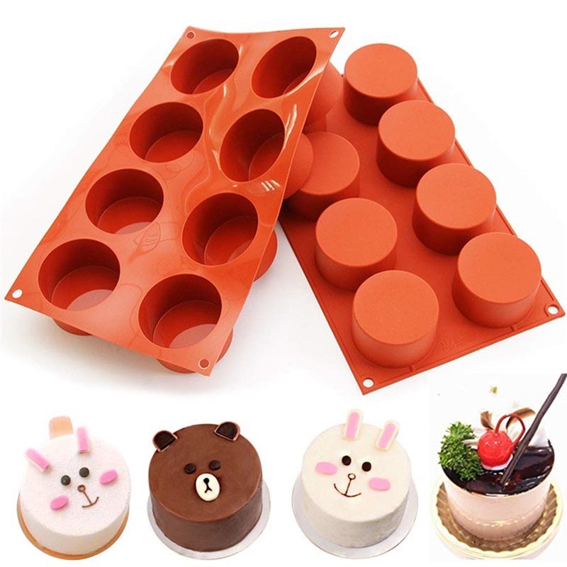 Small Cylinder Cake Mold Silicone Mold For Baking Biscuit - Temu