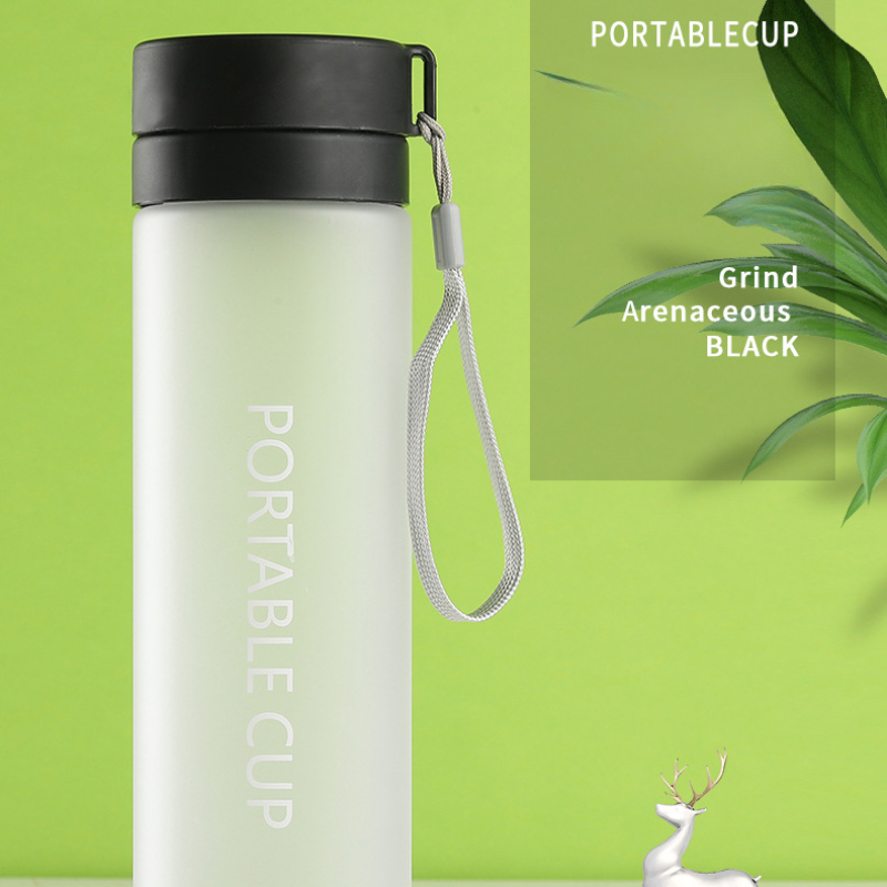 1pc 800ml Matte Finish Portable Outdoor Sports Water Bottle