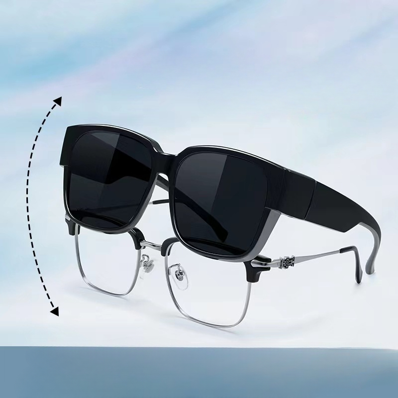 Reversible Polarizing Clip on Sunglasses Anti glare Driving - Temu