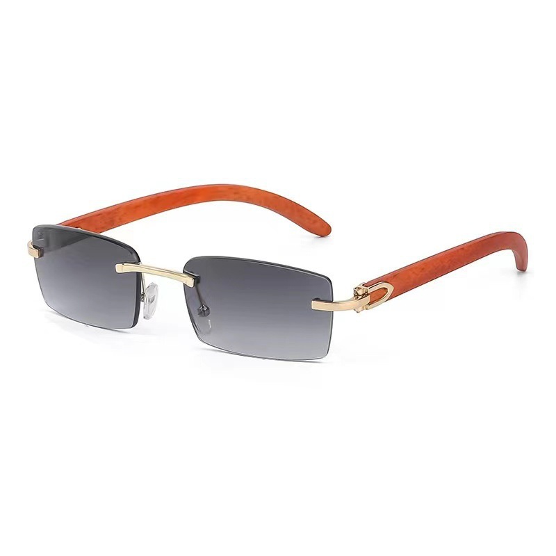 1pc Mens New Fashionable Sunglasses Unisex Wide T Temple Square