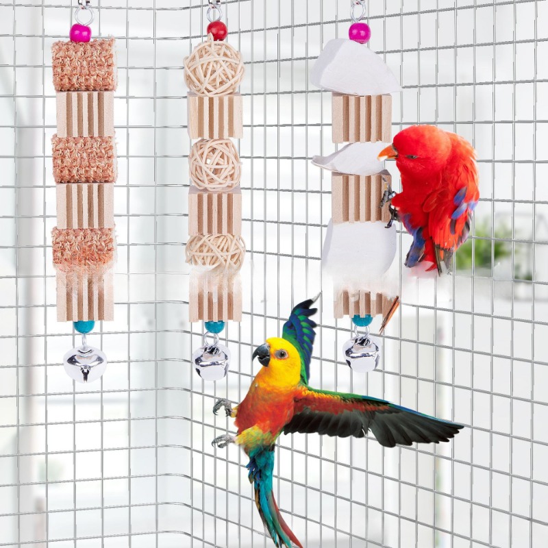 Brinquedos para pássaros de estimação Brinquedos de mastigação para  pássaros Brinquedo de bola de vime para