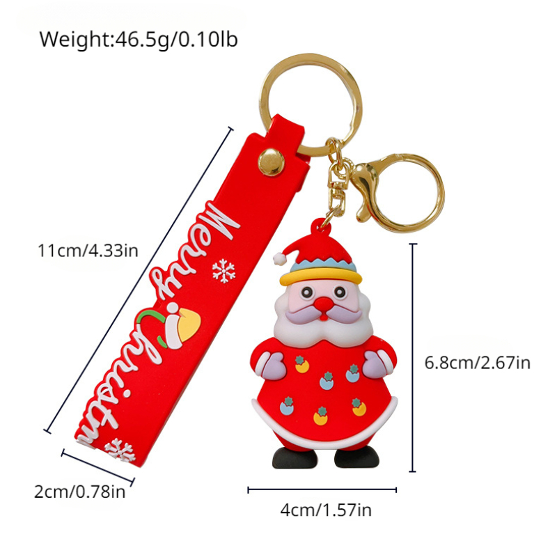 Nuovo portachiavi simpatici ornamenti per alberi di natale di babbo natale  borsa per studenti creativa accessori per ciondoli portachiavi per auto  regalo di natale S601 - AliExpress