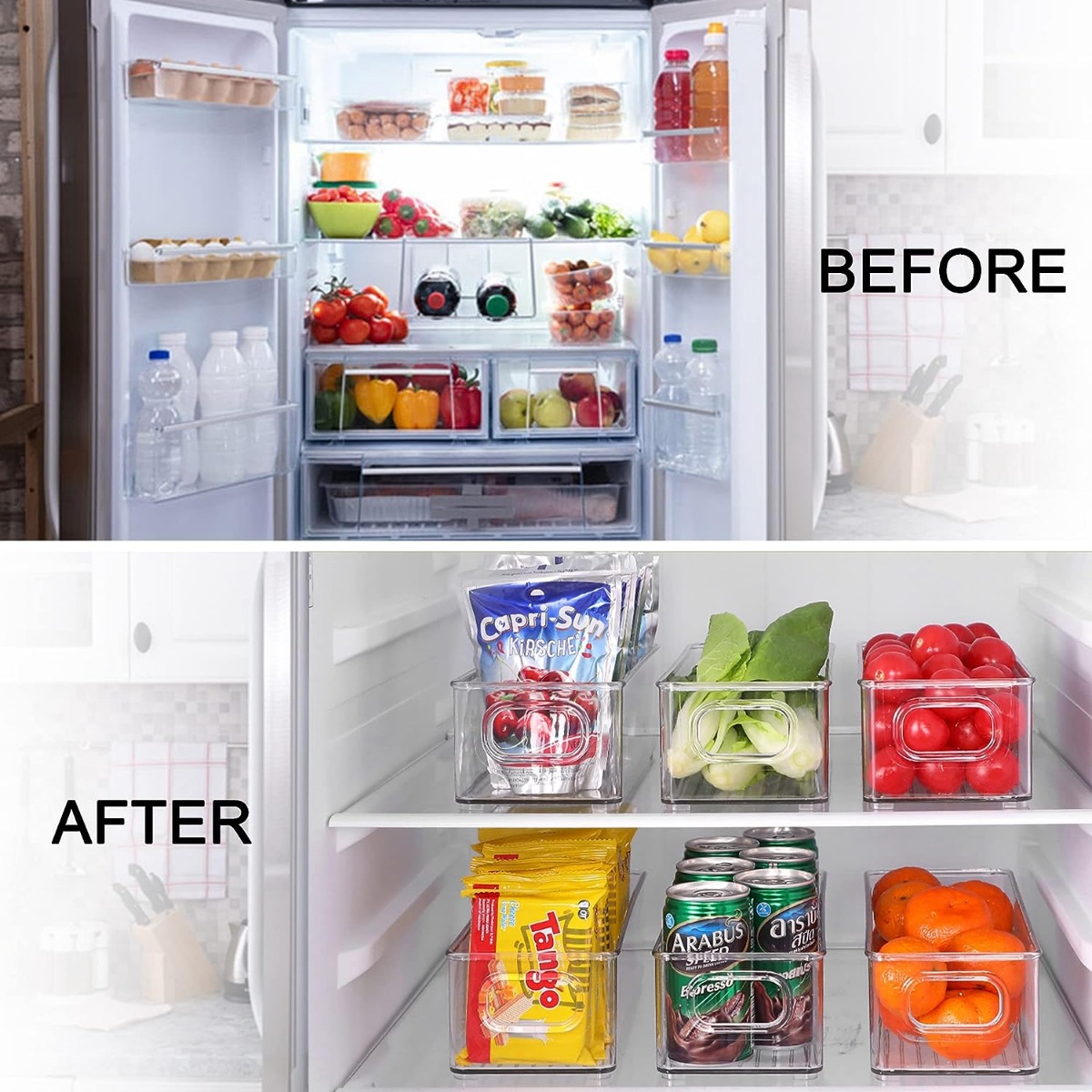 Plastic Kitchen Pantry Cabinet, Organizer for Fruit, Yogurt