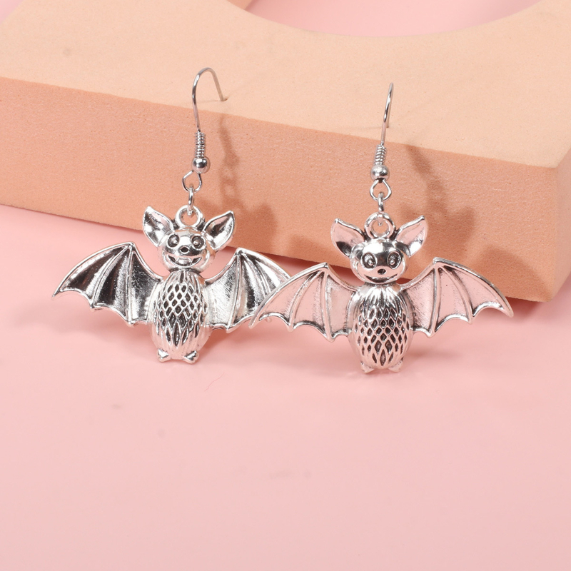 2pcs halloween gothic punk spider ear hook earrings