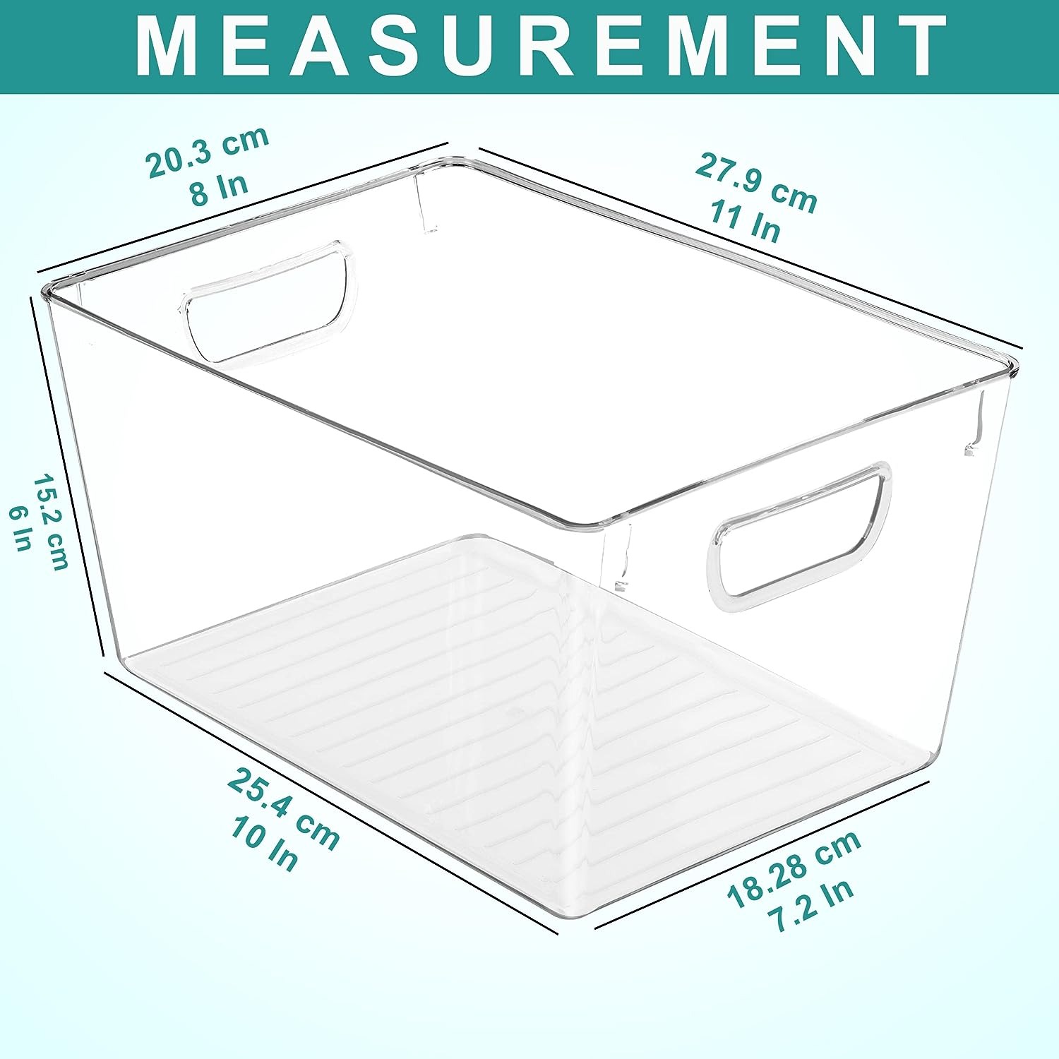 Kitchen Bin with Handles 10 x 10 x 8