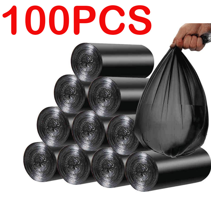 50PCS Large Garbage Bags Black Thicken Disposable Environmental Waste Bag  Privacy Plastic Trash Bags 