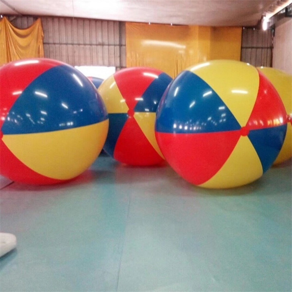 Lot de 3 balles de plage géantes de 1,8 m pour jouets de piscine, jouets de  piscine, grandes balles de plage gonflables en PVC de couleur arc-en-ciel