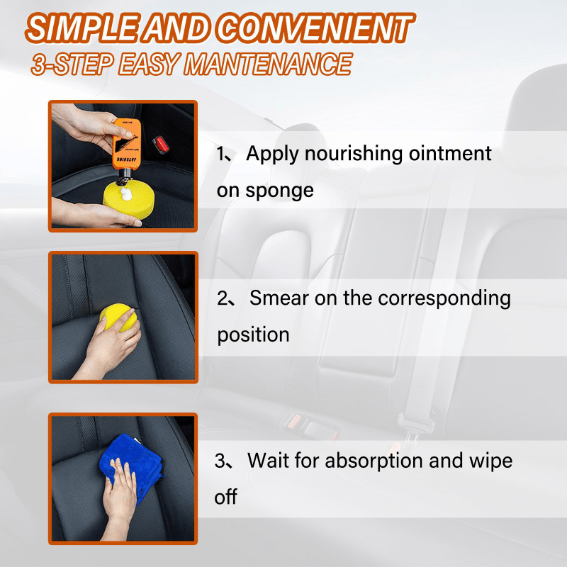 Leather Renovation & Maintenance Wax for Furniture and Car Interior