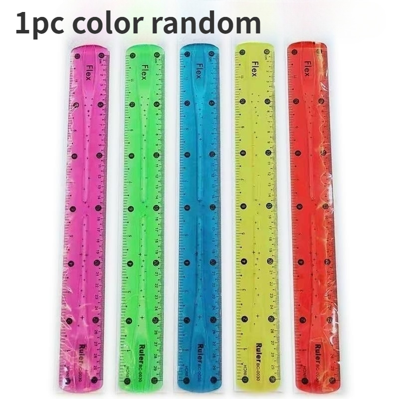 color Random) Soft Pvc Color Suits Bendable Flexible Rule - Temu