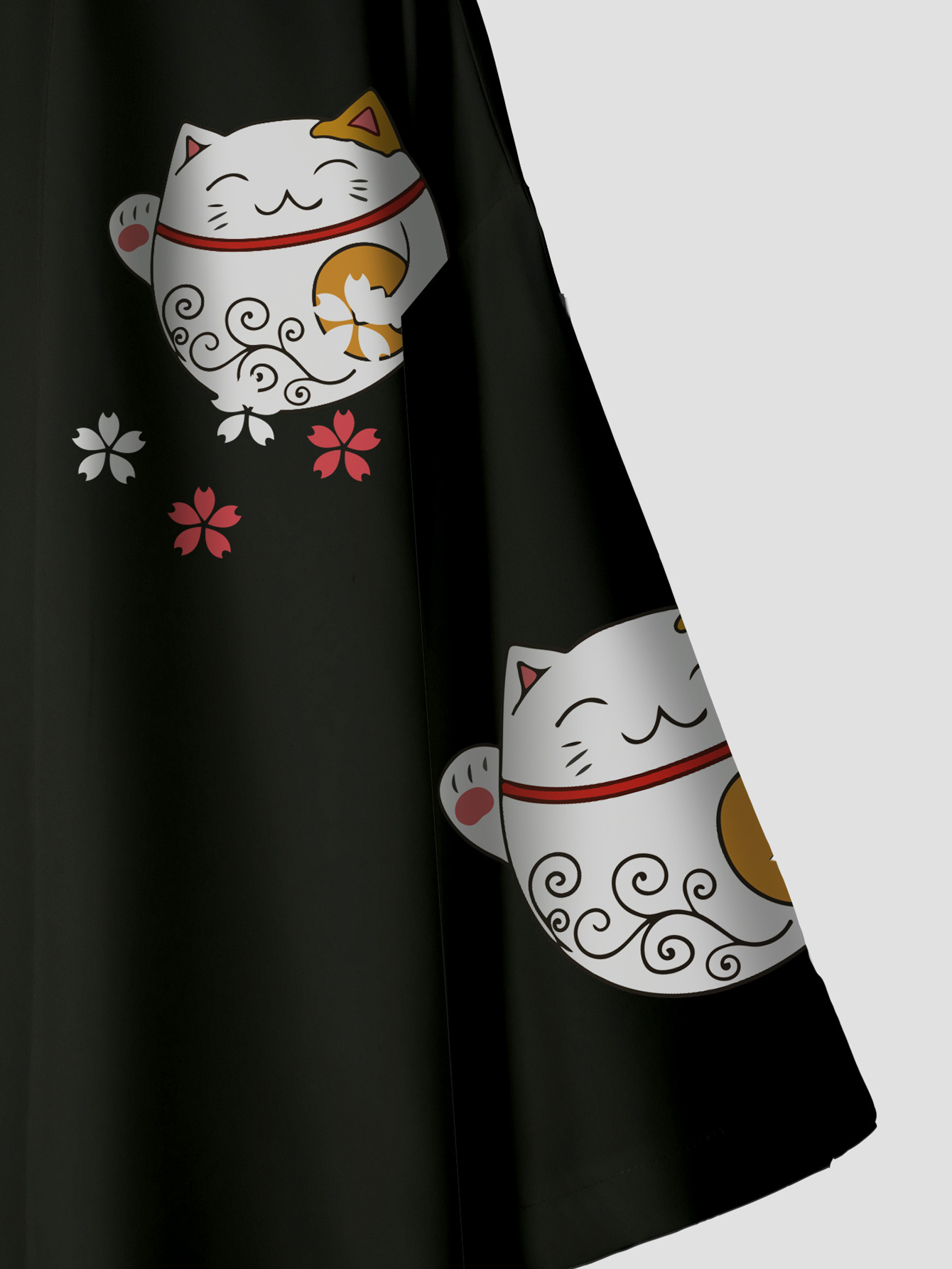 Anime Cartoon Cat Pattern Men's Kimono Jackets Japanese Costume Men V-neck  Casual Short Sleeve Open Front Coat - Temu