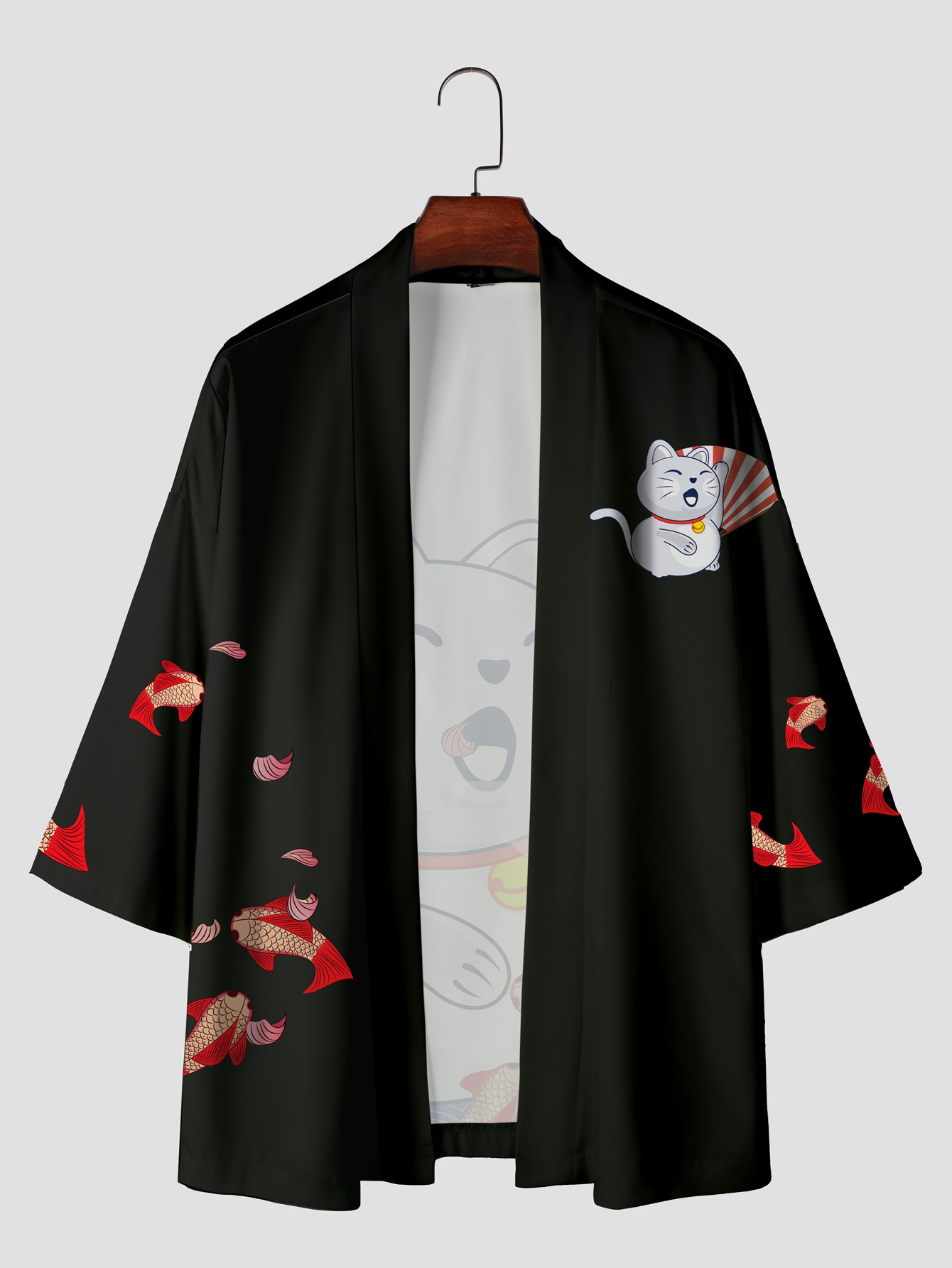 Men's Anime Panda Kimono Jacket - Casual Short Sleeve Open Front Coat With  Unique Cartoon Pattern - Temu