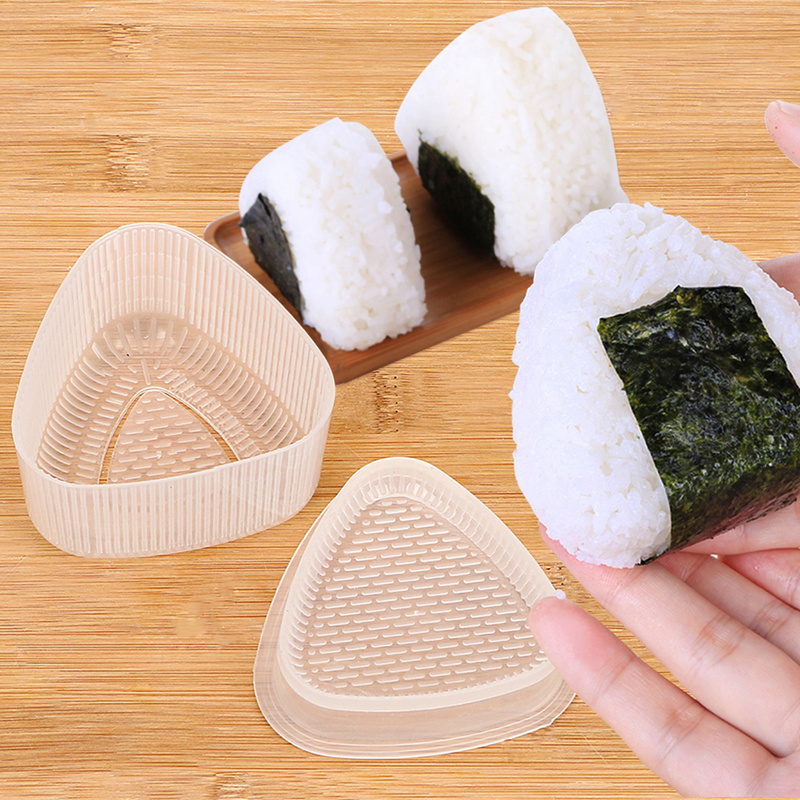 Onigiri Moule Triangle, 2 Pièces Moules à Boules de Riz, Triangle Sushi  Moule pour Bento ou Repas Japonais en Boîte Bento Enfants (Beige) 