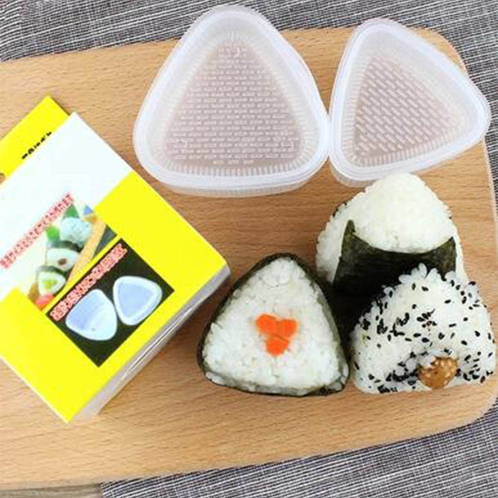 Molde Triangular de plástico para Sushi, accesorios de cocina, Onigiri,  Bola de arroz, prensa de alimentos, Bento japonés, bebé, 1/2 piezas
