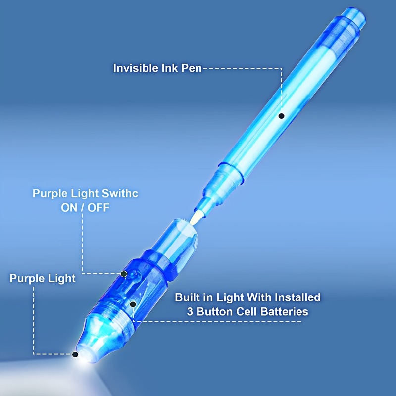 Invisible Ink Pen Spy Pen Invisible Disappearing Ink Pen - Temu United Arab  Emirates