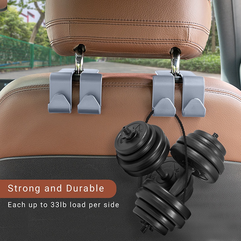 2pcs  Auto-Sitz-Rücken-Haken-Halter-Kopfstützen-Montage-Aufbewahrungshalterung  Langlebig Für Auto, Tasche, Beutel, Kleiderhaken