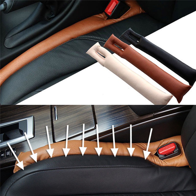 Leather Car Seat Gap Filler Pocket Auto Seat Leak Stop Pad Soft Padding  Storage