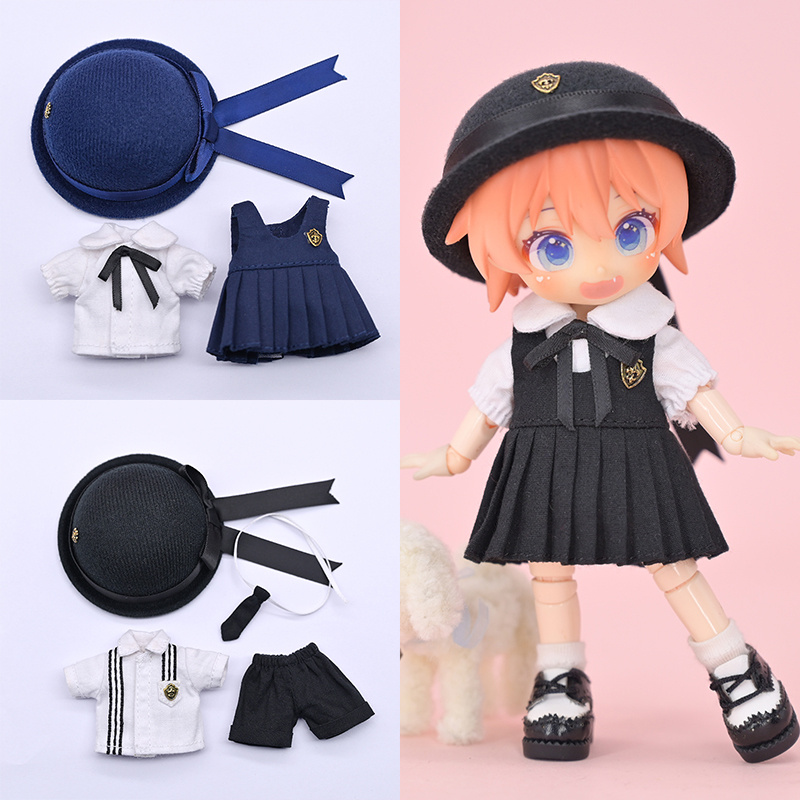 Obitsu11 Doll Clothes Storage Bag Notebook Binder Type for OB11,1/12 BJD SD Doll  Clothing Dress Trousers Pants Hats 
