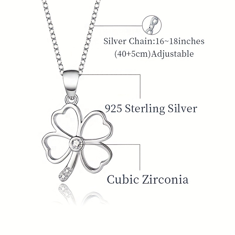 Four Leaf Clover 3 Flower Necklace