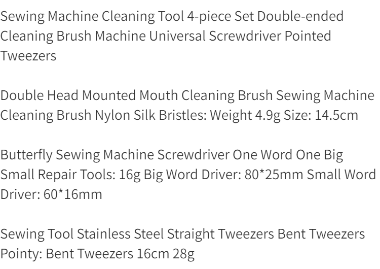 Sewing Machine Cleaning Repair Tool, Tweezer Hair Brush Screwdriver Diy  Tool Combination Set - Temu