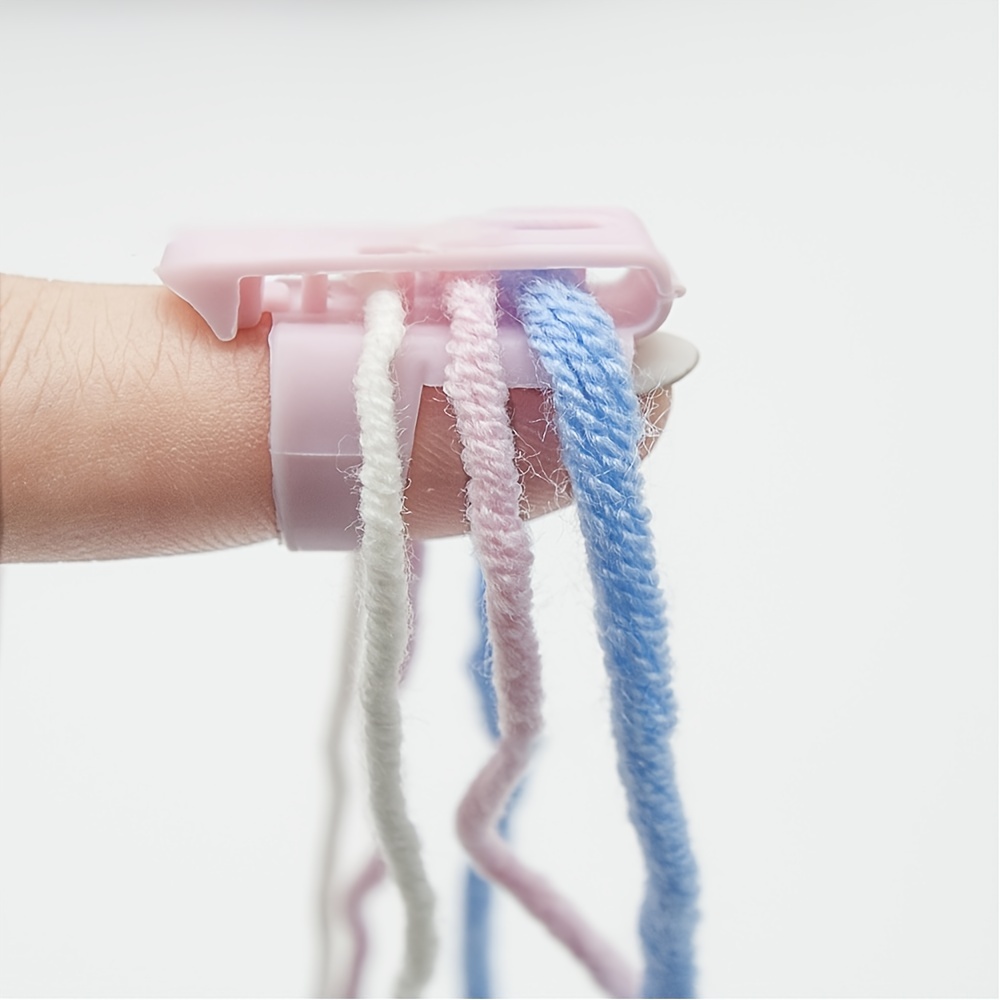 Mandala Crafts yarn ring - knitting ring for finger - yarn stranding guide  crochet tension ring stainless steel